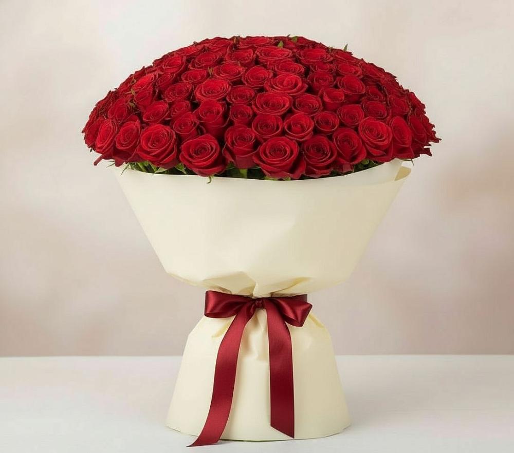 Букет 101 Красная роза Милано в Усть-Карске