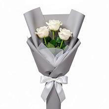 Букет 3 белые розы #REPLACE_PRED# Усть-Карске