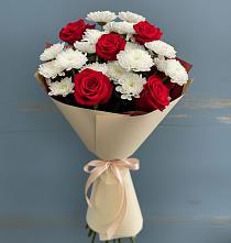 Букет цветов из:  Розы и Хризантемы в Усть-Карске