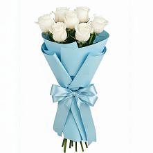 Букет 7 белых роз Проуд в Усть-Карске