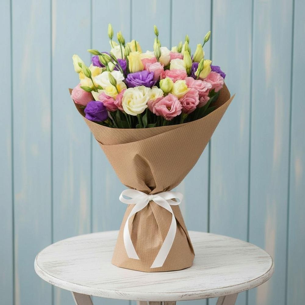 Букет цветов из: Лизиантусы в Усть-Карске