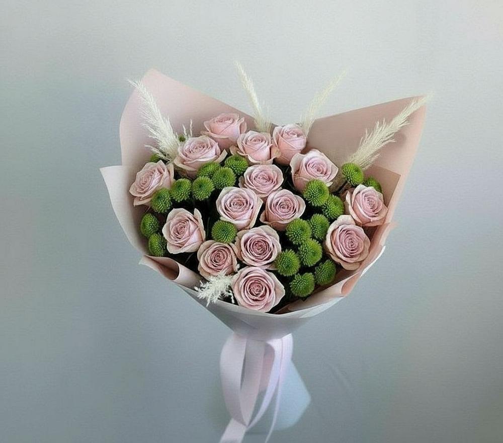 Букет цветов из: Розы и Хризантемы в Усть-Карске