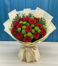 Букет цветов из:  Розы и Хризантемы в Усть-Карске