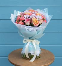 Букет цветов из:  Хризантемы и Розы #REPLACE_PRED# Усть-Карске